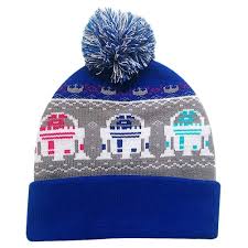 Star Wars R2 Repeat Holiday Pattern Pom Pom Knit Hat Beanie Hats Boys Accessories Star Wars R2d2