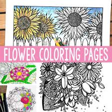 Enchanting coloring pages for adults with incredibly detailed drawings will like nature lovers. Free Printable Flower Coloring Pages For Adults Easy Peasy And Fun