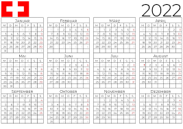 Nicht ganz auf eine seite passt. Kalender 2022 Schweiz 2 Kalender Ausdrucken Jahres Kalender