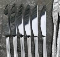 Job Lot Of Vintage Stainless Steel Dinner Knives Over 2 Kg