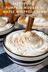 Eggless Pumpkin Mousse With Maple Whipped Cream Easy Crafts 101 Recipe Homemade Pumpkin Spice Latte Delicious Christmas Desserts Homemade Pumpkin Spice