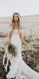 15 Gorgeous Country Wedding Dresses You Ll Love Off Shoulder Wedding Dress Backyard Wedding Dresses Wedding Dresses Vintage