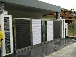 Pintu pagar rumah terkini desainrumahid idea pagar rumah kebiasaannya tips bina banglo atas gate rumah terkini desainrumahid. Reka Bentuk Pagar Rumah Desainrumahid Com