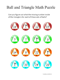 Get introductions to algebra, geometry, trigonometry, precalculus and calculus or get help with current math coursework and ap exam preparation. Ball And Triangle Math Puzzle Maths Puzzles Triangle Math Thanksgiving Worksheets