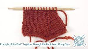 Home » knitting » knitting basics » how to knit two stitches together {k2tog}. How To Knit The Purl Two Together Through The Back Loop Decrease P2tog Tbl New Stitch A Day