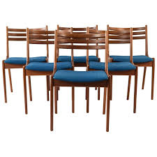 Set Of Six K S Mobler Teak Dining Chairs Attributed To Kai Kristiansen Dining Chairs Teak Dining Chairs Chair