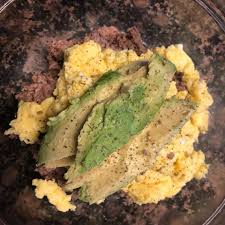 Ground Beef Scrambled Egg Avocado Garlic Salt Recipes Food Breakfast Brunch