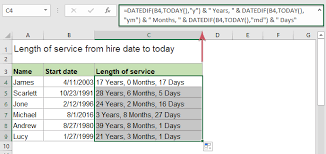 How could i have gotten the answer a different way? How To Calculate The Length Of Service From Hire Date In Excel