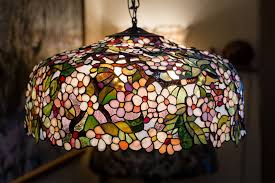 Ceiling Hanging Lamp Stained Glass Chandelier Flowers Pendant Etsy Ceiling Hanging Hanging Ceiling Lamps Tiffany Style Lamp