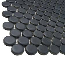 Ft./each) shadow mountain gray 11.375 in. 5 95 Free Shipping Black Matte Penny Round Glazed Porcelain 3 4 Mosaic Tile