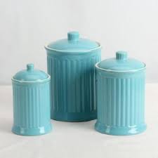 blue kitchen canisters food storage