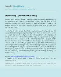 A synthesis apa paper example. Explanatory Synthesis Essay Free Essay Example