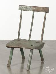 Primitive Peasants Chair 19th C Retaining An Old Green Surface 30 H Together With A Drying Ra Old Wooden Chairs Chair Farmhouse Table Chairs