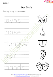 Parts of the body worksheet 1. Environmental Science Class 1 My Body Worksheet 9