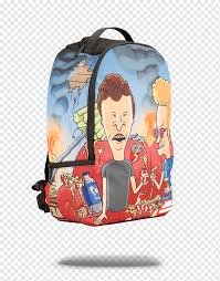 Todd tells them to get the keys to his car, and off they go. Butt Head Beavis Sprayground Marvel Civil War Backpack Bag Backpack Luggage Bags Backpack Couch Png Pngwing