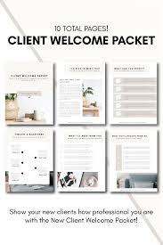 Client Welcome Packet Client Onboarding Client Welcome Kit Branding Packet Business Template Canva Template In 2020 Welcome Packet Business Template Business