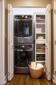 30 Clever Storage Ideas For Small Laundry Room The Urban Interior Laundry Room Closet Laundry Closet Laundry Room Decor