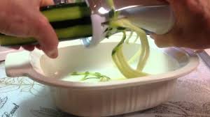 Shake off any excess moisture. Making Zucchini Noodles With Veggetti Gadget Youtube