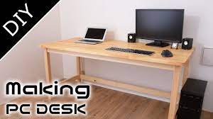 diy机 pcデスクの作り方 コンセント収納ボックス付き作業机 自作工房 making of the pc desk working table youtube 机 diy 机のアイデア pcデスク