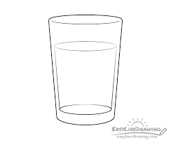 Finally draw another oval at the top of the lines from the previous step to show the surface of the water inside the glass. How To Draw A Glass Of Water Step By Step Easylinedrawing