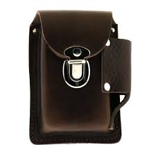 Made of cowhide genuine leather, clasp top closure with metal frame. Hot Leathers Brown Leather Cigarette Case
