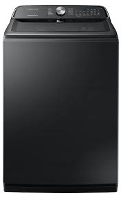 When water is no longer in the washer, reset the washer by pressing the on/off or start/pause . Samsung Wa54r7200av Us 5 4 Cu Ft Top Load Washer With Active Waterjet Black Stainless Steel