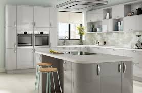 How hard is it to paint kitchen cabinets? Cabinets High Gloss Grey And White Kitchen Novocom Top