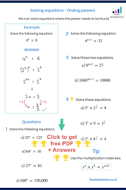Solving Equations Finding Powers Solving Equations Studying Math Basic Math Skills