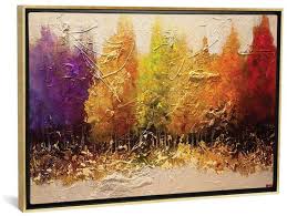 Valley Of The Waterfalls 1994 By Jane Deakin Framed Oil Painting Print In 2019 Hand Painted Canvas Painting Abstract