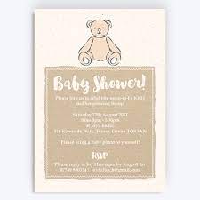 Neutral Teddy Bear Baby Shower Invitation From 0 80 Each
