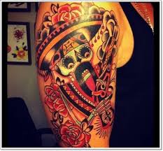 Particularly popular are mexican flag tattoos, irish flag tattoos, a variety of african flag tattoos and, in a category all their own, confederate flag tattoos. Mexican Tattoos Designs And Ideas Photo Tattooideas Info