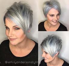 Many women are shy of their first gray hair and try to cover them up with permanent dyes. 55 Short Hairstyles For Women With Thin Hair Fashionisers C