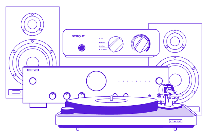 Image result for diagram of vinyl stereo setup"