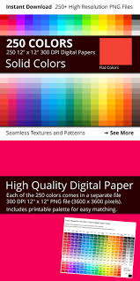 250 Colors Solid Colors Digital Paper With A Flat Color Pattern For Scrapbooking Origami And Craft Digital Paper Pack Digital Paper Printable Scrapbook Paper