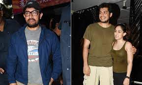 Is aamir khan planning to launch his son junaid khan in bollywood? Aamir Khan Kiran Rao Spotted With Kids Ira Khan And Junaid Khan See Pictures