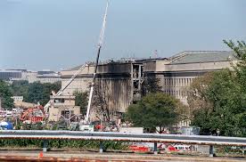 The pentagon — located across the river from washington, d.c. The Pentagon Washington Dc Western Wall Damage After 911 Attack Viewed From I 395 U S National Archives Dvids Public Domain Search