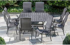 Alfresco Home Barbados All Weather Wicker 9 Piece Patio Dining Set Patio Patio Furniture Dining Set Patio Dining Set