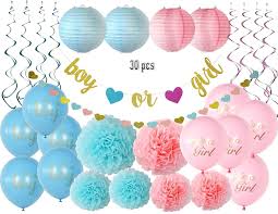 Gender Reveal Party Supplies Gender Reveal Decoration Set Deluxe Baby Shower Decoration Kit With Premium Gold Glitter Banner Glitter Heart Garland Pompoms L Gender Reveal Party Decorations Gender Reveal