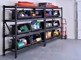 tons of space on our husky welded racks diy garage storage organization floating shelves for dvd player etc