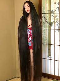 Blackhairmedia.com's valentine's day hair show. Video Elegant Super Long Black Hair Realrapunzels