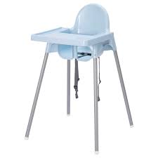 Децата непрекъснато се развиват и откриват света около себе си. Antilop Highchair With Tray Light Blue Silver Colour Ikea