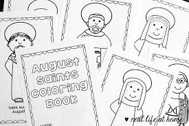 Each printable highlights a word that starts. Free Printable Saints Coloring Book For August