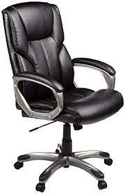 Just like the starspace, the upholstery on the. Amazon Com Amazon Basics High Back Executive Swivel Adjustable Office Desk Chair With Casters Black Bonded Leather Furniture Decor