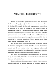 Informațiile solicitate în cadrul documentației care sunt completate în. Model Memoriu Justificativ