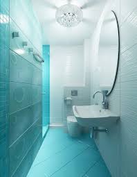 Vente de meubles de salle de bain pratiques et tendances, avec placard et étagères, pour placer une vasque ou deux. Carrelage Salle De Bain Bleu Idees Desobeissant A La Banalite
