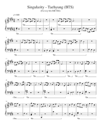 Print And Download In Pdf Or Midi Singularity Taehyung Bts Here U Go Meyri Songwriting Prompts Violin Sheet Music Piano Sheet Music