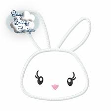 Bunny face free brushes licensed under creative commons, open source, and more! Bunny Face Applique Embroidery Design Machine Embroidery Files Easy Breezy Designs
