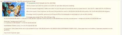 goku vs superman calculations and comparison gen