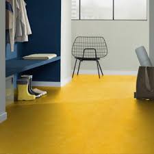 Linoleum floor tiles are an almost obvious choice for the kitchen floor. Forbo Lemon Zest 933251 Marmoleum Click Cinch Loc 12 X 36