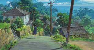 Noicamina Desde La Colina De Las Amapolas Gorō Miyazaki Ilustracion De Paisaje Fondo De Anime Pueblo Japones
